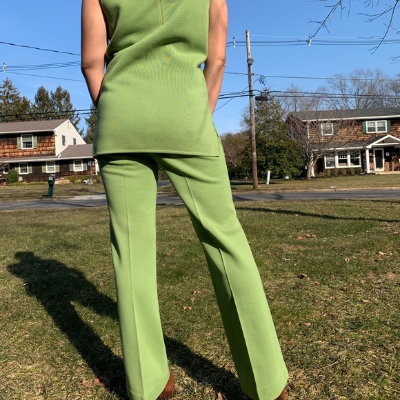 70’s Green Knit Pant Set - Picture 4 of 11